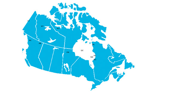 canada map